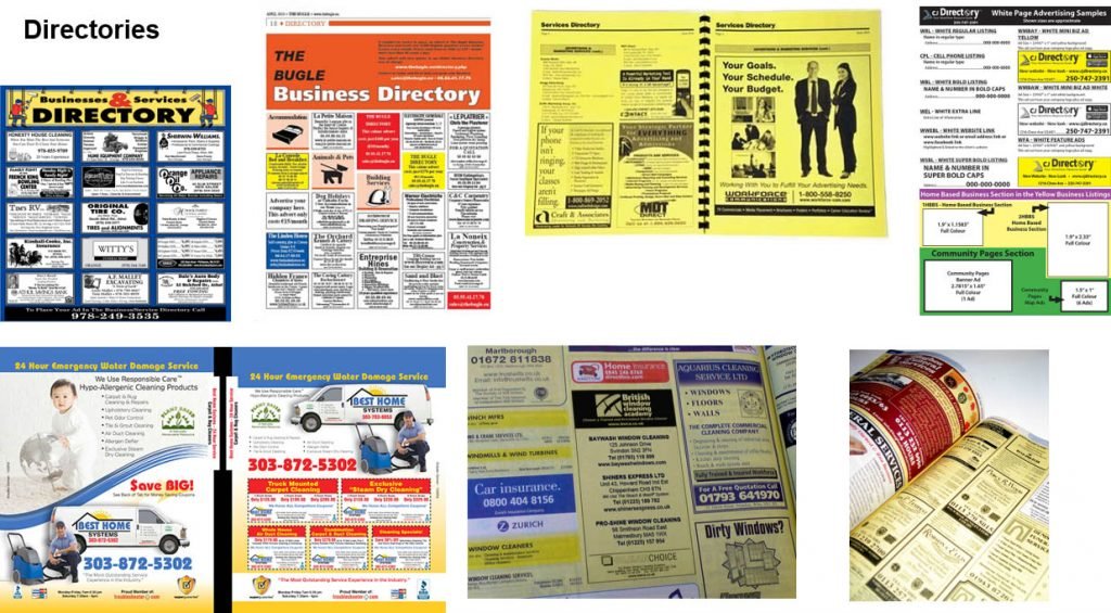 Directory advertising examples