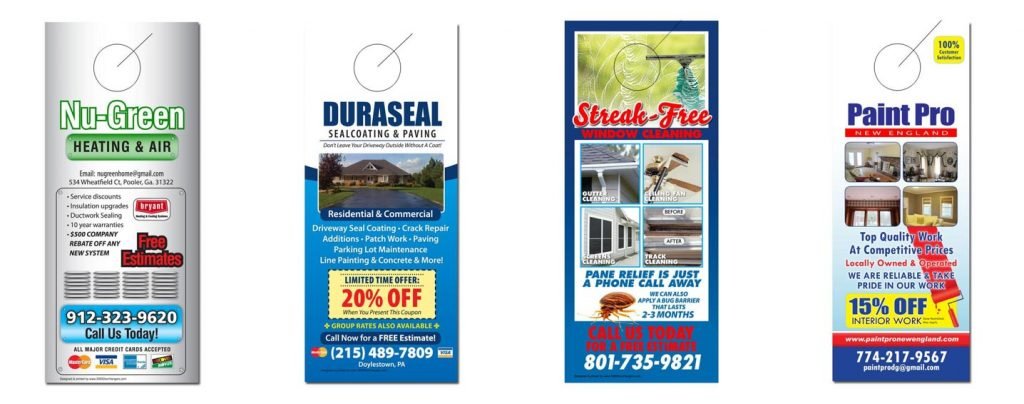 Door Hanger Advertising examples