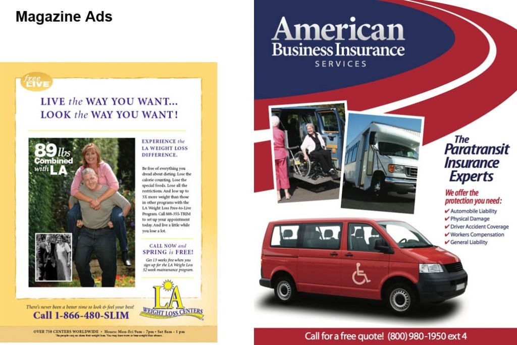 Magazine advertisement examples