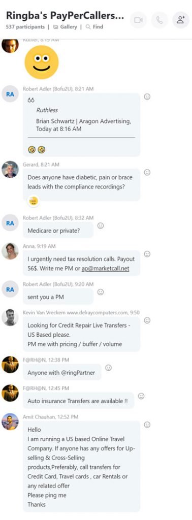 Pay Per Callers Skype Group and Community - Business Development for Pay Per Call
