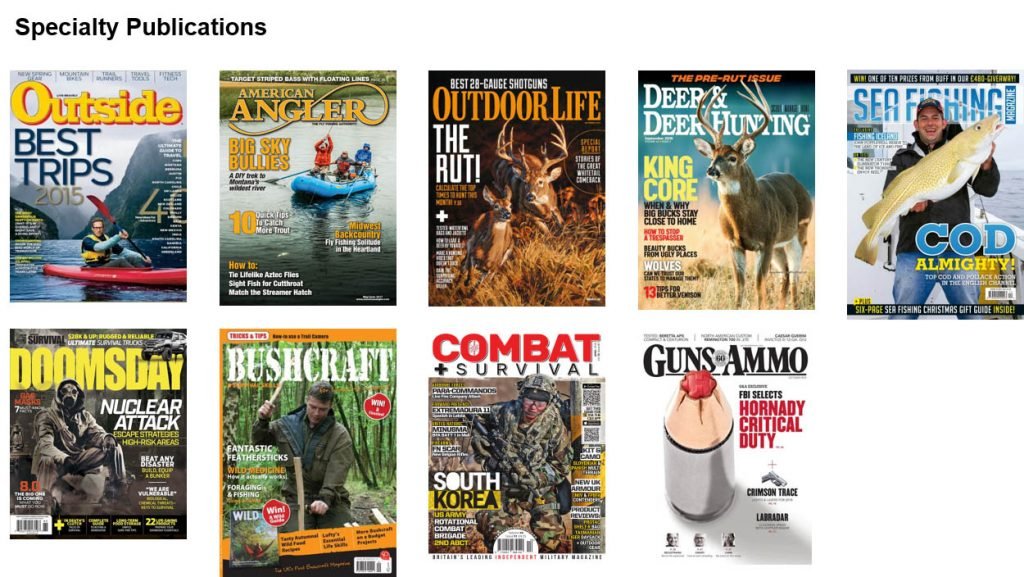 Specialty publication examples